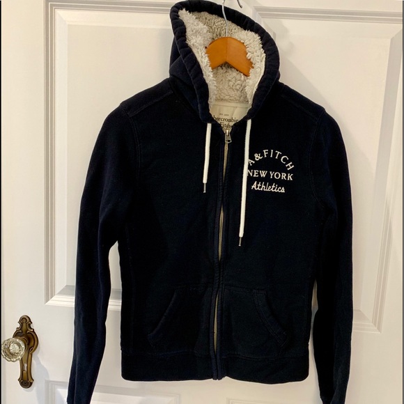 Abercrombie Sherpa lined full zip hoodie - Picture 1 of 4
